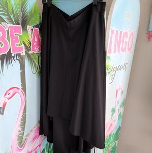 Black high low skirt
